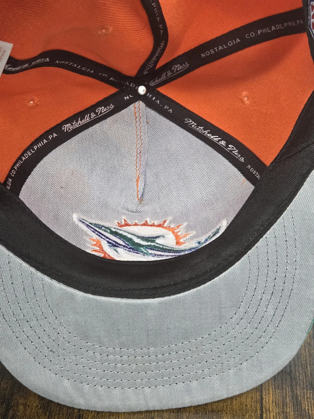 Mitchell & Ness Miami Dolphins NFL Snapback Hat Adjustable
